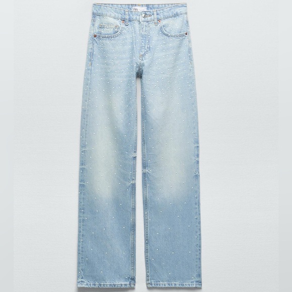 Zara Pearl TRF wide leg jeans - Picture 1 of 6